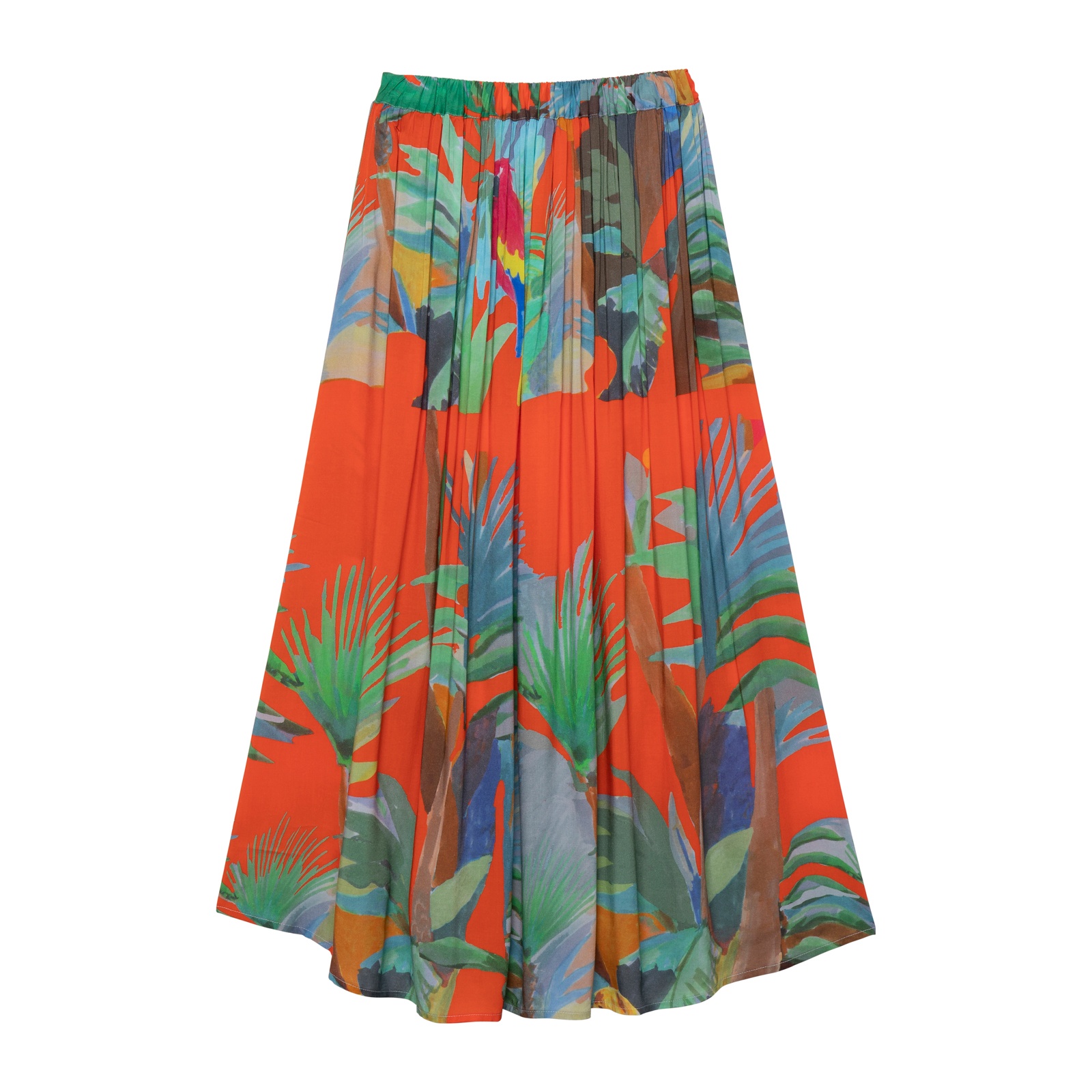 Gkero Tropical print long skirt